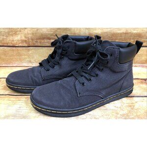 Dr. Martens Maelly BLACK Canvas Lace Up Ankle Boots Shoes Womens 7 / 38 (3C24)